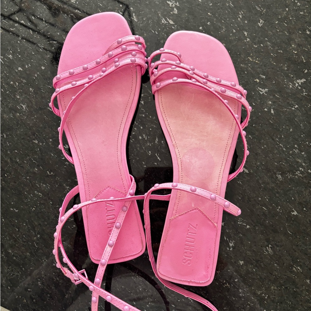 SCHUTZ Vibrant Pink Strappy Sandals